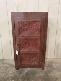 Punched Tin One Door Primitive Pie Safe