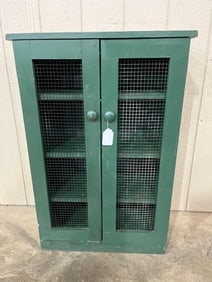 Sage Painted 2 Door Jelly Cabinet