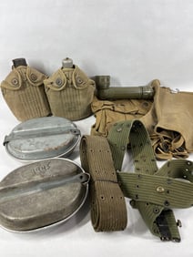 Mess Kits, Canteens, Flashlights, and Gear of WW2