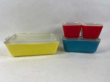 Primary Colors Pyrex Refrigerator Dishes
