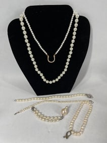 Pearl and Sterling Necklaces