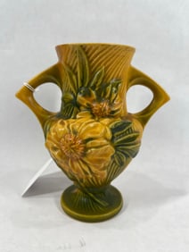 Roseville Two Handled Peony Vase