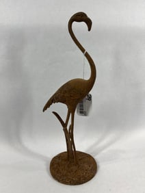 Cast Iron Flamingo Statue