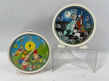Aristocats and Gnome Wiggle Head Alarm Clocks
