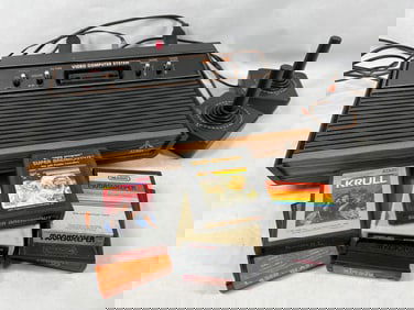 Atari Gaming System, Joysticks, and Games