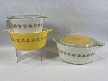Town and Country Pyrex Covered Dishes