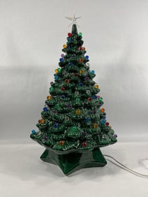 Wonderful Lighted Ceramic Musical Christmas Tree