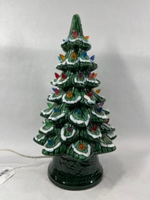Flocked Ceramic Christmas Tree