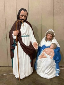 Joseph, Mary, and Baby Jesus Blow Molds
