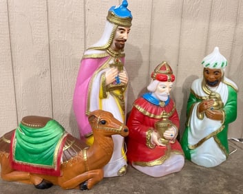 Three Wisemen & Camel Blow Molds