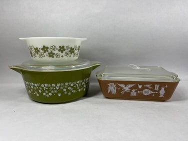 Pyrex Crazy Daisy & Early American Dishes