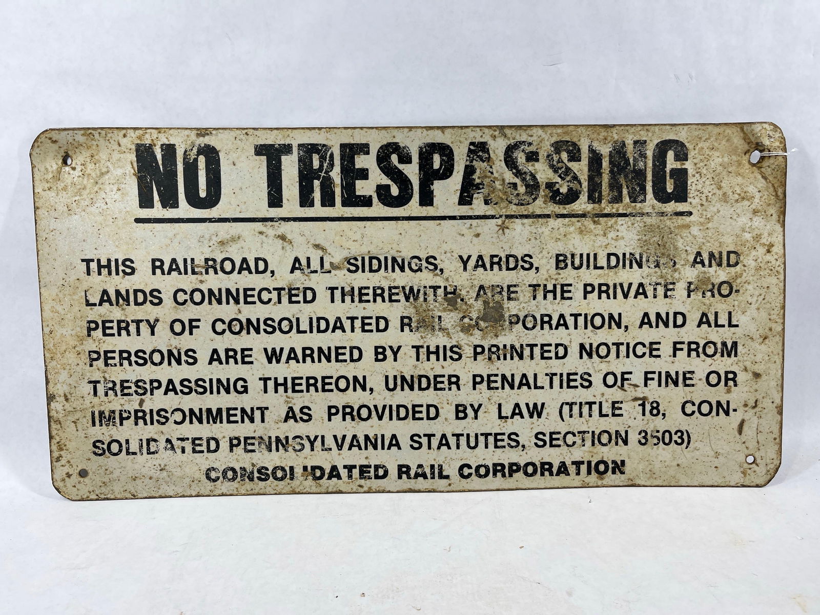 Railroad No Trespassing Reflective Sign (1 of 4)