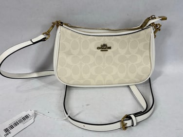 Frosty White Coach Designer Shoulder Bag