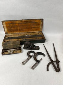 Ammco Piston Pin Hole Grinder, Calipers, and Starrett Tools