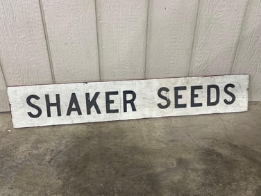 Hand Painted Shaker Seeds Wooden Sign