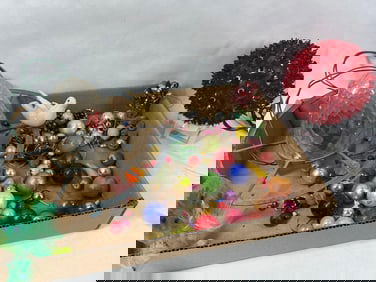 Starlite Sphere, 1960s Twinkle Twee Christmas Tree Base, & Miniature Bulbs