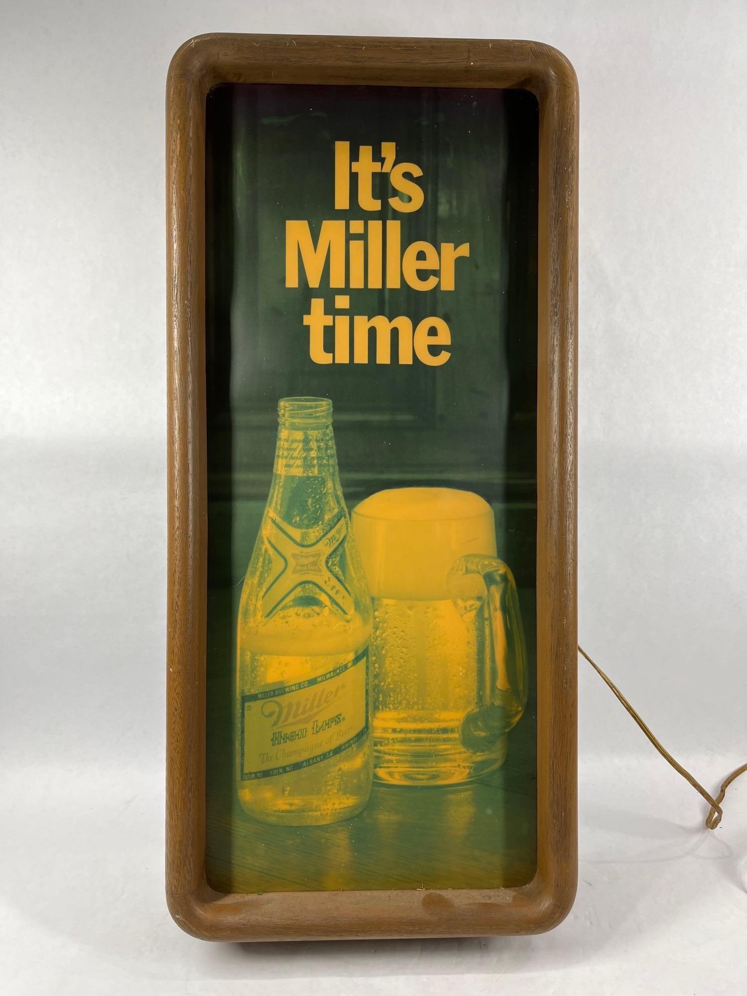 It's Miller Time Lighted Sign (1 of 4)