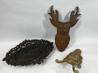 Cast Iron Boot Jacks and Openwork Tray