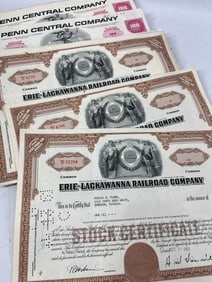 Railroad Stock Certificates