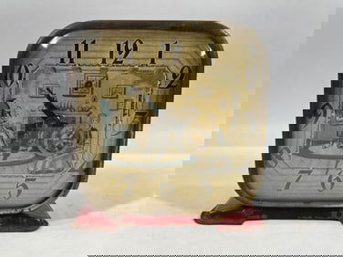 The Lux Waterbury Spinning Wheel Alarm Clock