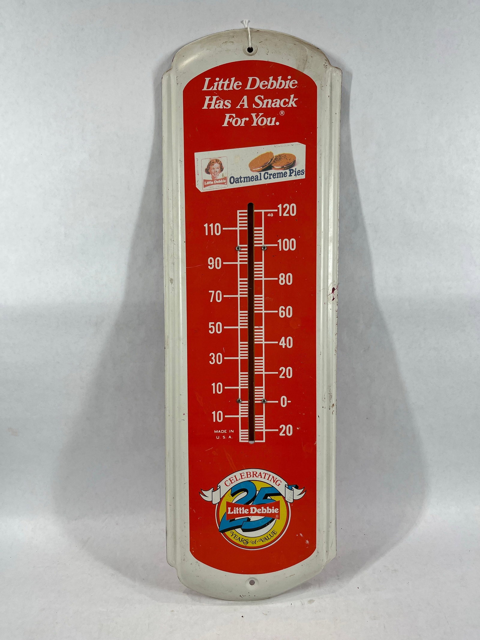 Little Debbie 25 Year Thermometer: No mercury, 27x8