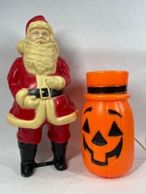 Santa and Jack O'Lantern Blow Molds
