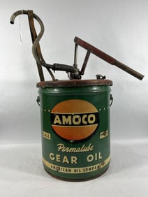 Amoco Gear Oil Can with Pump