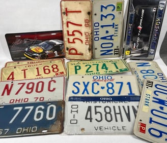 Ohio 1960s-80s License Plates