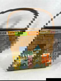 Folk Art Traveling Basket