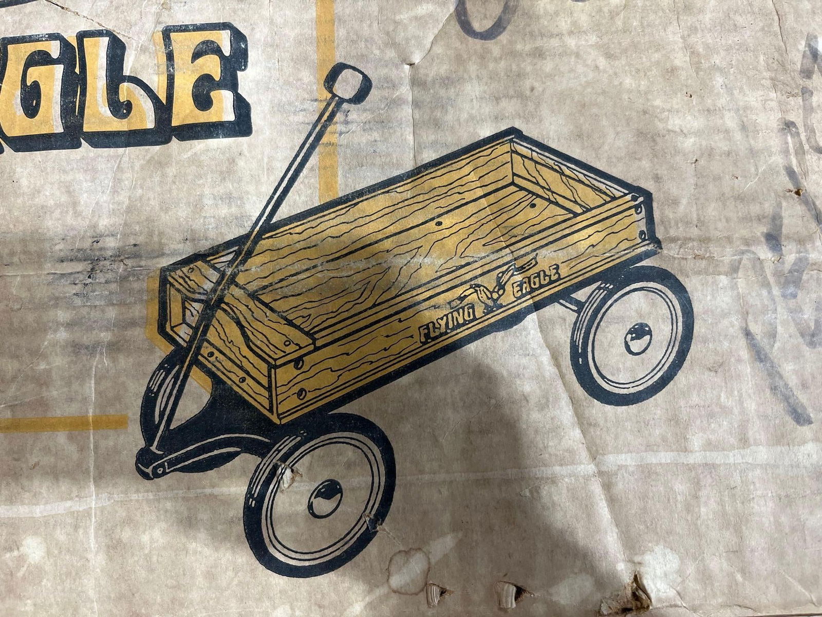 NOS Flying Eagle Pepsi Advertising Hardwood Coaster Wagon: Never been assembled, comes with original box.