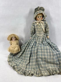 Tin Head German and China Doll