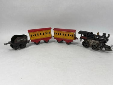 Hafner Cast Iron and Tin Train Set