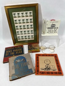 8mm FIlms, Stamp Sheet, Wire RIm Glasses and Ashland Wogoman Oil Rain Gauge