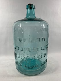 City of Cleveland Ice Delivery Glass Water Jar