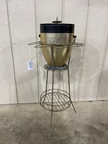 Mid Century Ice Bucket Stand