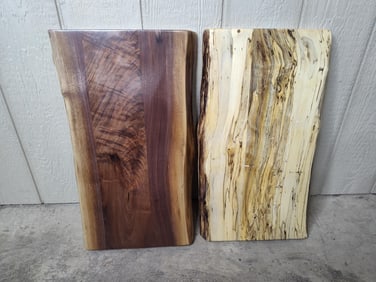 Spalted Maple & Walnut Slab Cutting Boards