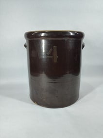 Brown Glazed 4 Gallon Crock