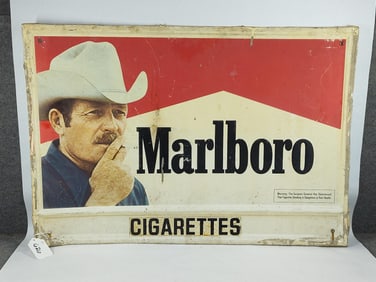 Marlboro Man Tin Cigarette Sign