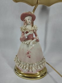 Victorian Woman Figural Table Lamp