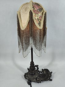 Wrought Iron Tiffany Style Bedroom Lamp