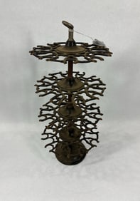 4-Tiered carousel rubber stamp display tree