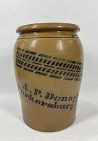A.P. Donaghho decorated 2-gal stoneware jar