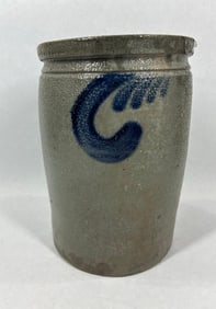 Decorated 1gal stoneware jar