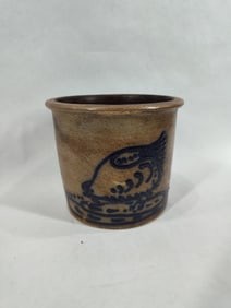 Small Pecking Chicken decorated crock