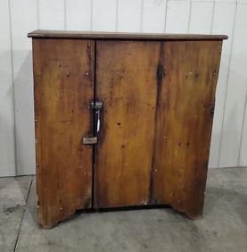 Primitive sq nailed single door cabinet