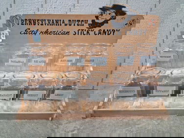 Pennsylvania Dutch Early American Stick Candy display