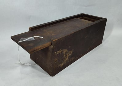 Early Primitive slide top candle box