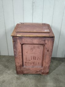 Red Painted Lion Coffee Box