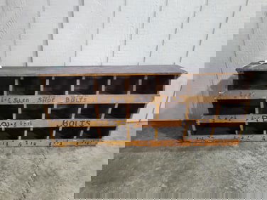 Primitive painted Bolt Cubbie