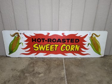 Hand-Painted Hot Roasted Sweet Corn sign